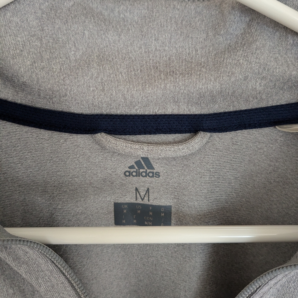 Adidas's Gray 3 Stripe Zip Up Track Jacket - Picture 2 of 3